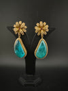CZ and Gold, Doublet Stone Chandelier Drop Earrings, Bridal, Designer jewelry
