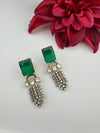 Cubic Zirconia, Kundan, Doublet Stone Chandelier Drop Earrings, Moissanite, CZ, Designer jewelry