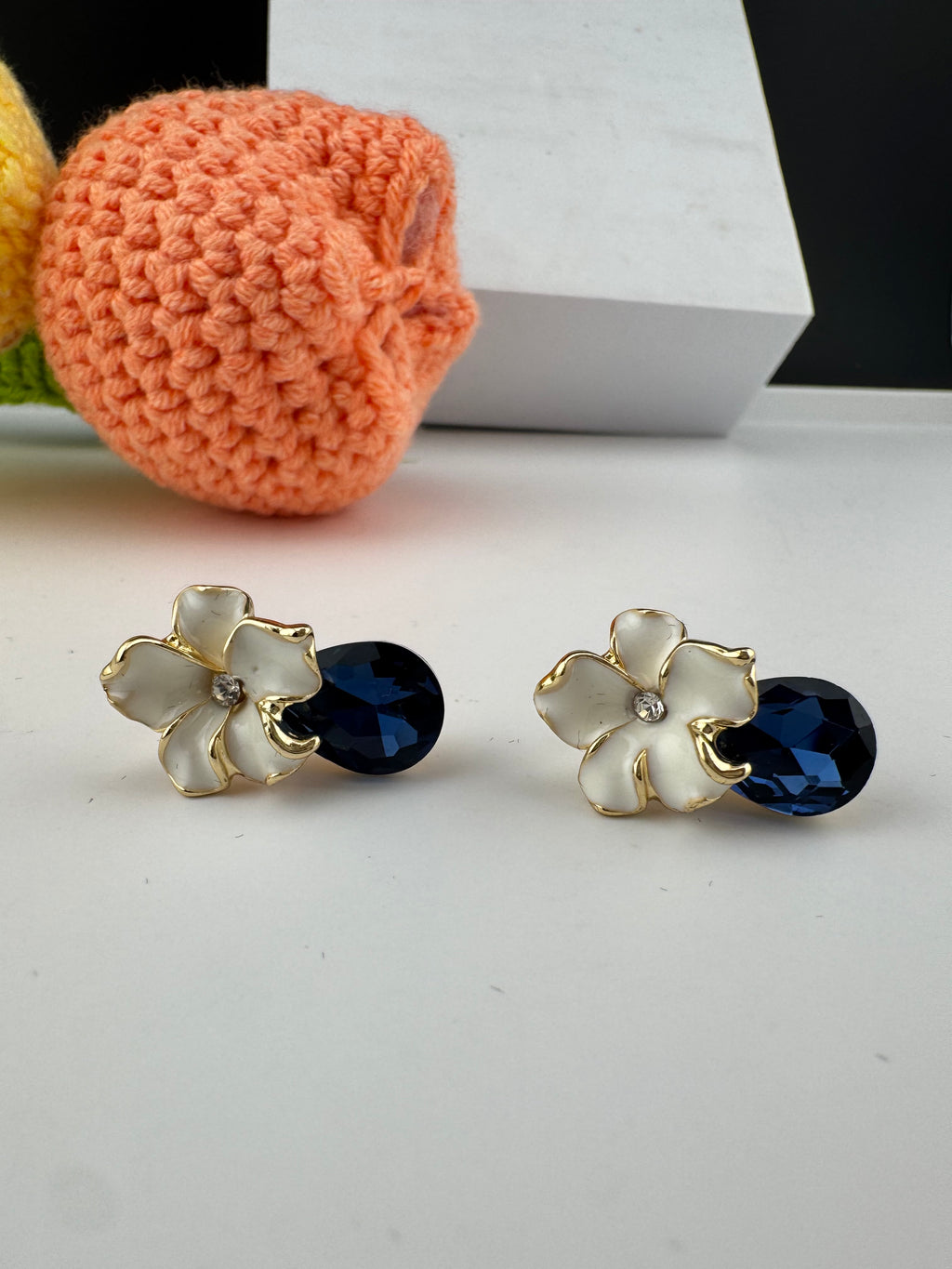 Premium Crystal and Enamel everyday earring is a Swarovski inspired designer Piece/Indian jewelry/Anti-tarnish Jewelry/Kids earrings