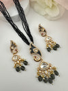 Kundan, CZ, MOP, Pearls, Hydro Beads Peacock Long necklace set, Rani haar, everyday wear jewelry