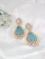 Tyani inspired, Shining Gold with kundan, doublet stone, CZ chandbali Drop earrings, Indian Jewelry