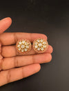 Kundan, Pachi kundan, cubic Zirconia, stones Stud Earrings, Tyaani Inspired Indian Jewelry
