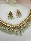 Doublet stone, Mother Of Pearls, pearls Flexible Gold necklace set, Indian Bridal Jewelry