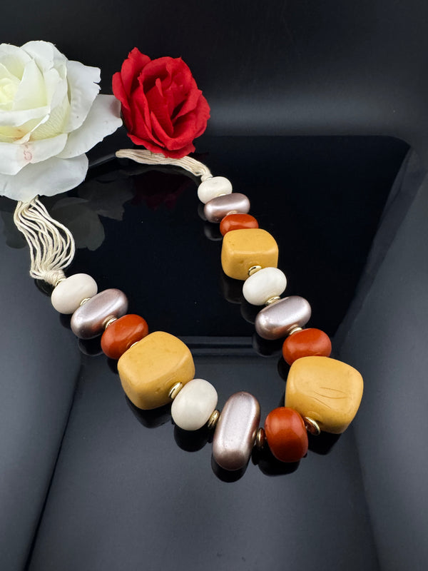 Premium Quality Wooden NECKLACE ONLY is a Designer inspired/Indian jewelry very Sleek everyday wear and handmade