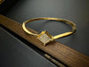 High Quality CZ Gold Polish cubic zirconia Studs with matching Bracelet