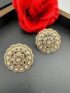 Tyaani inspired Designer Premium Moissanite Kundan and CZBig studs earrings
