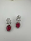 Premium Cubic Zirconia and Crystal stones in silver color earrings