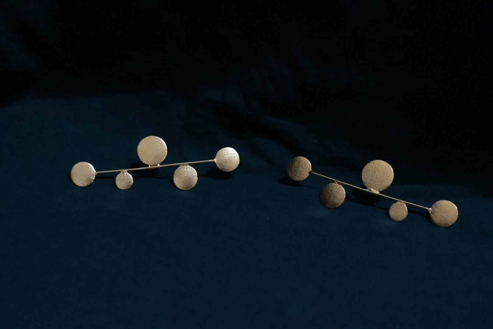 Matt Gold Long earrings in unique drop design