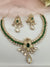 Kundan, Moissanite, MOP, CZ Flexible Gold necklace set, Indian Bridal Jewelry