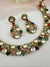 Stones, CZ, Kundan Gold necklace set, Indian Bridal Jewelry set
