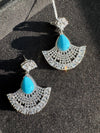 Designers inspired Stones, Crystal, cubic zirconia, diamonddangle earrings, Indian Jewelry