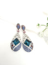 Swarovski inspired Crystal, cubic zirconia, diamonddangle earrings, Indian Jewelry