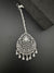 Silver Cubic Zirconia/Diamond Tikka, Indian Maang Tikka, Headpiece, Bridal jewelry