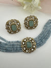 Moissanite Kundan, Hydro beads, CZ, Stones Choker necklace set, Indian Bridal Jewelry, chic set