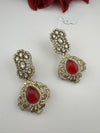 CZ, Kundan, Doublet Stone Chandelier Drop Earrings, Bridal, Moissanite, Designer jewelry