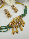 Rajwadi Choker necklace set with jhumka, in kundan, pearls, hydro beads, Indian Bridal Jewelry set