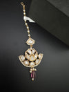 Pearls, Kundan Tikka, Indian Maang Tikka, Headpiece, Bridal jewelry