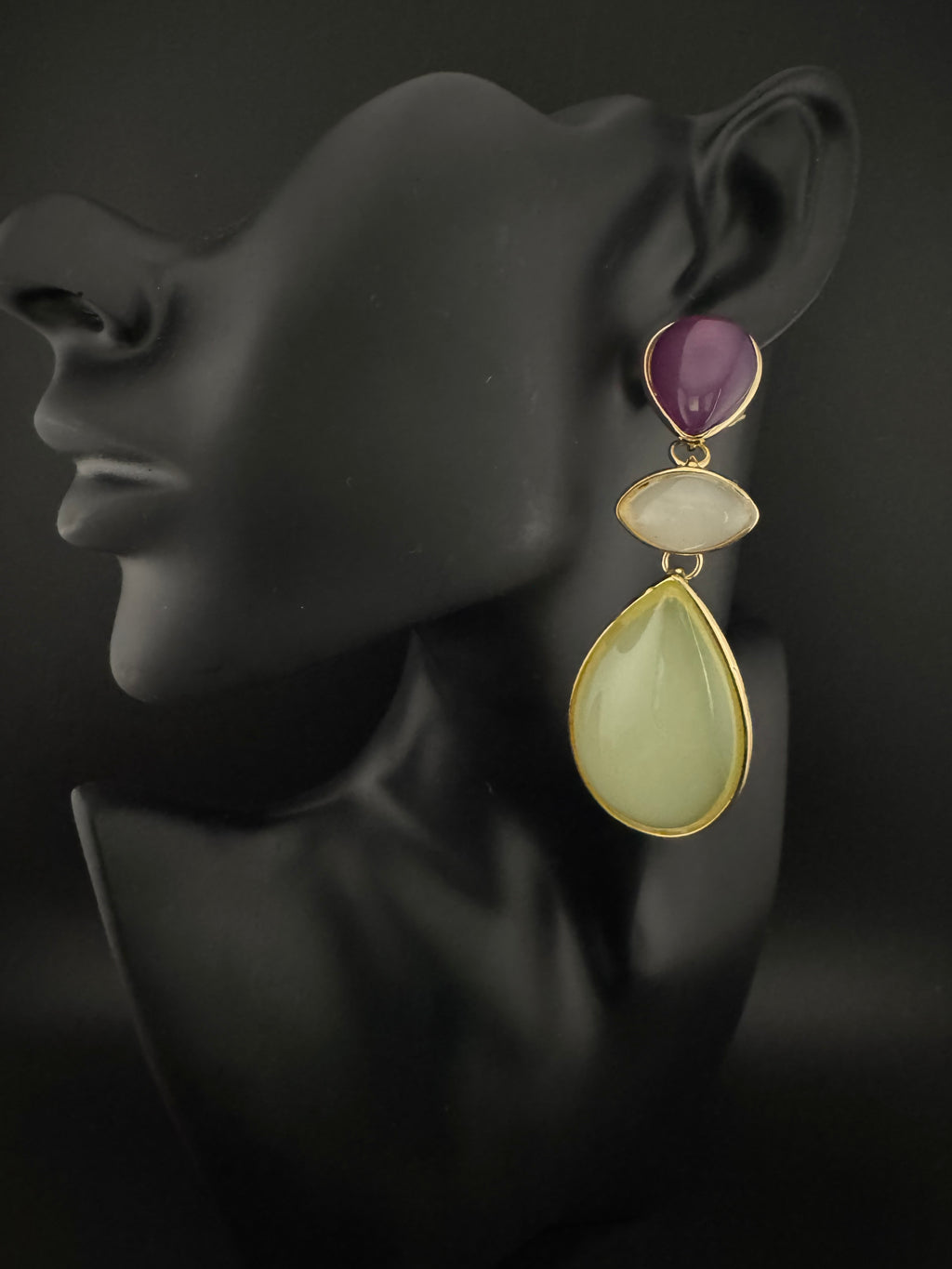 Premium High Quality long drop earrings, lightweight Brass and Acrylic material Earrings for party wear/Bridesmaid gift