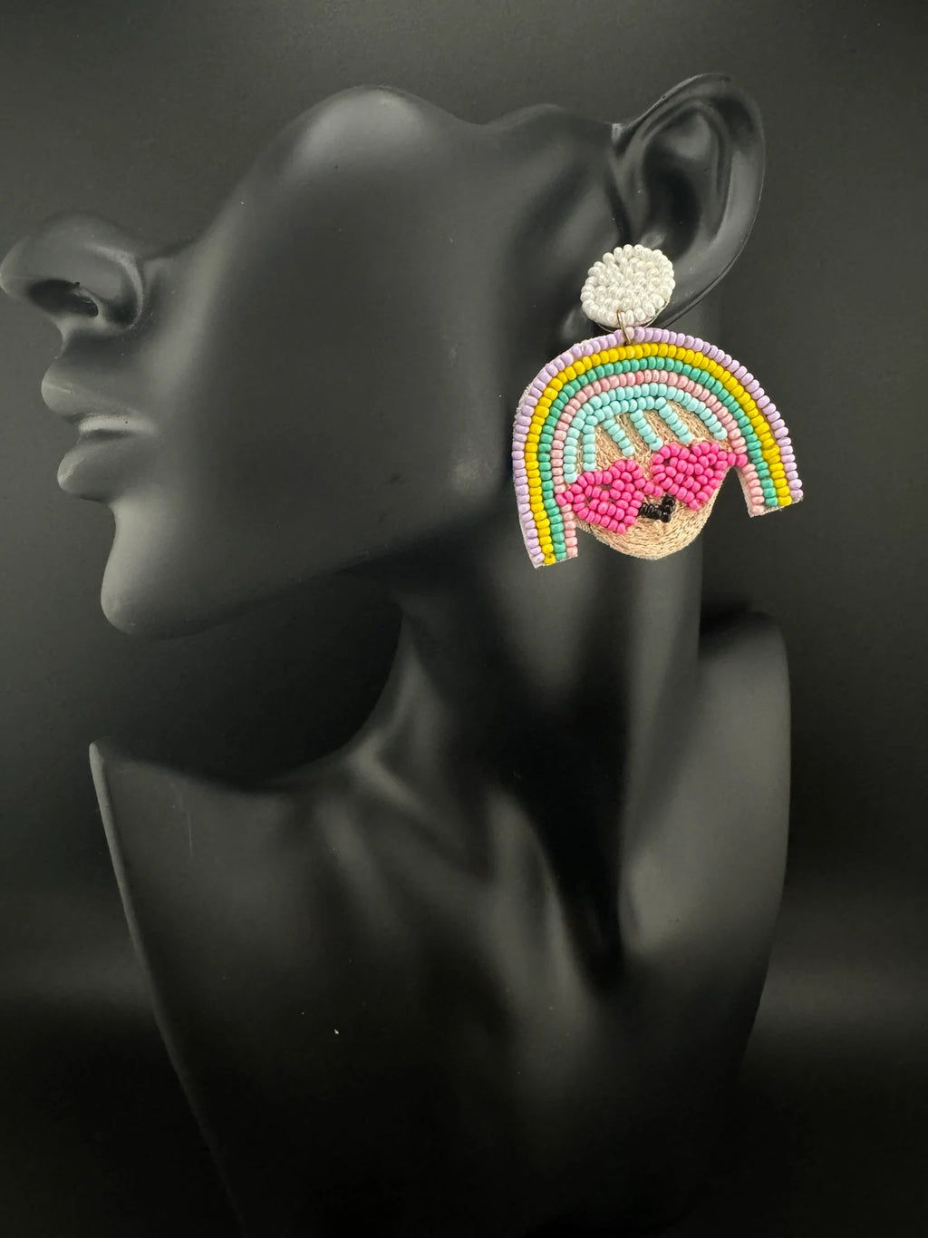 Cool Girl Boss unique Quirky Beaded earrings, Unique Earrings