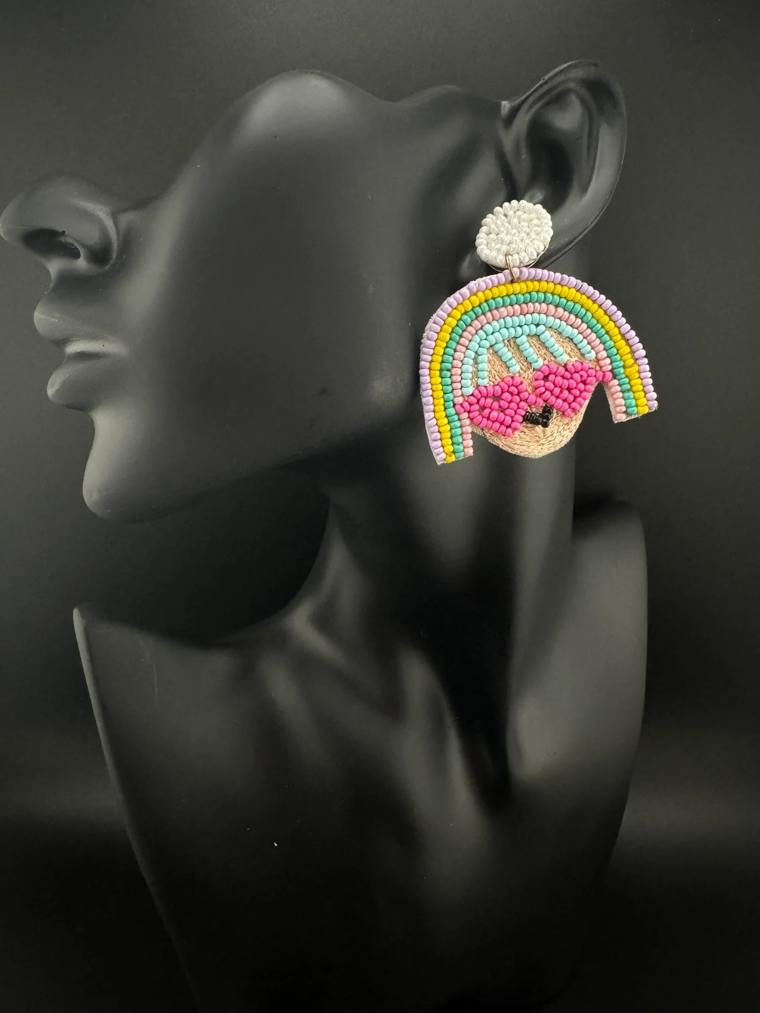 Cool Girl Boss unique Quirky Beaded earrings, Unique Earrings