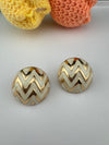 High Quality Enamel and gold designer Oversized Stud earrings, Unique statement earrings