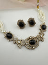 Moissanite Kundan, Pearls, CZ, Stones Choker necklace set, Indian Bridal Jewelry, chic set