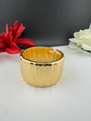 Brushed finished Gold Chunky Cuff Bracelet Bangle, Anti Tarnish, fits sizes upto 2.6"