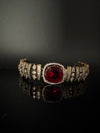 Moissanite Kundan, Crystal, CZ Adjustable Gold Polish Bracelet, Kids Bracelet fits 2.4"