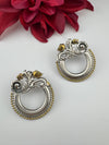 Oxidized Oversized Stud Earrings, Boho Ethnic Jewelry, designer jewelry