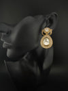 Victorian Uncut Kundan, CZ details is Tyaani Inspired designer earringsDrop Earrings