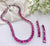 Swarovski Ruby Crystals and CZ Diamond All over Statement Necklace Set, White Gold Plated set
