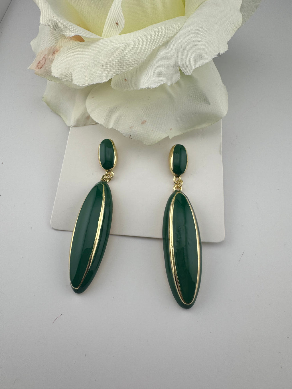 High Quality Premium Enamel and gold Designer Drop Earrings