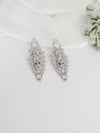 Swarovski Crystals and CZ Diamond All over Jaguar Necklace Set, White Gold Plated set
