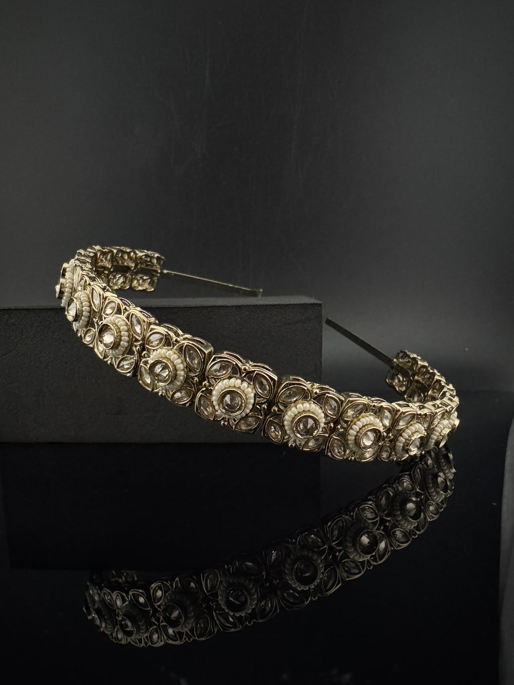 Gold Kundan Hair band or Hair Accessories, Indian Headband, Sheesh Phool, Bridal Matha Patti/Sheesh Patti/Matha phool