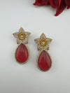 CZ and Gold, Doublet Stone Chandelier Drop Earrings, Bridal, Designer jewelry
