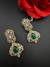 CZ, Kundan, Doublet Stone Chandelier Drop Earrings, Bridal, Moissanite, Designer jewelry