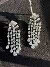 Crystal Stone chandelier long Earrings, Cubic Zirconia, AD, CZ, Indian Jewelry