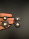 Cubic Zirconia, Diamond nano setting, pearls, Victorian Dangle earrings, Indian Jewelry