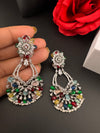 Premium Cubic Zirconia Pearl Chandelier Drop earrings is designer Inspired, Statement Drop Dangle earring, Bridal, Party, Wedding jewelry,