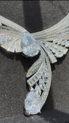 Swarovski Crystals and CZ Diamond all over Necklace Set, White Gold Plated set