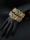 Matt Gold Broad bangle is Amrapali inspired Designer Openable bangle set of 2