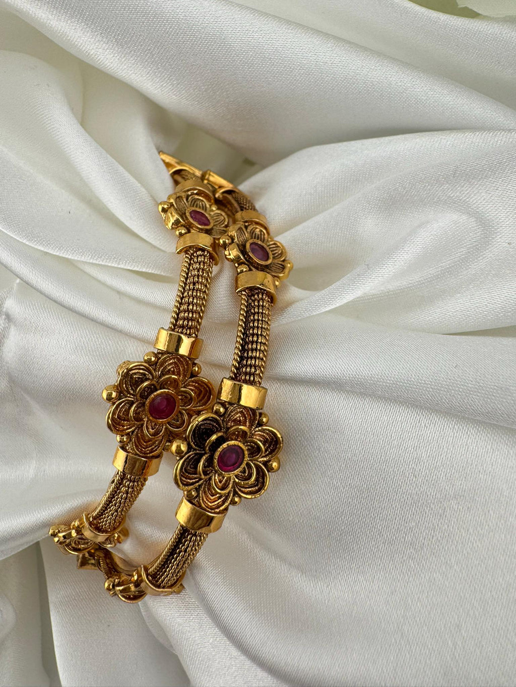 Openable Matt Gold Amrapali inspired Designer bangles set