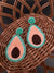 Pastel Pink Blue Avocado Beaded earrings, Quirky Earrings