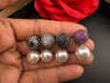 Premium Nano setting Cubic Zirconia and Pearl Victorian Pearl Drop earrings