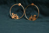 Rickshaw in Hoop Premium Matt Gold unique statement earrings