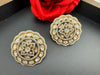 Tyaani inspired Designer Premium Moissanite Kundan and CZBig studs earrings