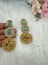 Sabyasachi inspired Chand Bali light Blue, Long Chandelier earring