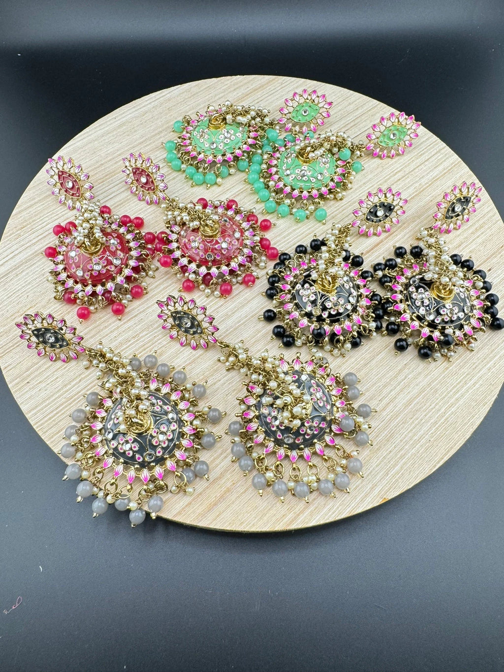 Long Jhumka with Minakari work, kundan and pearls details long Jhumka Earrings