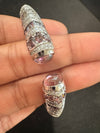 Openable Cuff bracelet with Stones, American Diamonds, crystal stones, CZ, Fits size upto 2.6"
