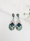 Swarovski inspired Crystal, cubic zirconia, diamonddangle earrings, Indian Jewelry